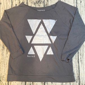 Barre3 grey [thinner] sweatshirt/pullover. Size: medium